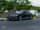 أودي A8 3.0 T 2022 سوداء مستعملة منخفضة الكيلومترات Interior جلدية